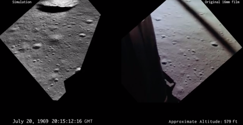NASA video on the final moments before the moon landing